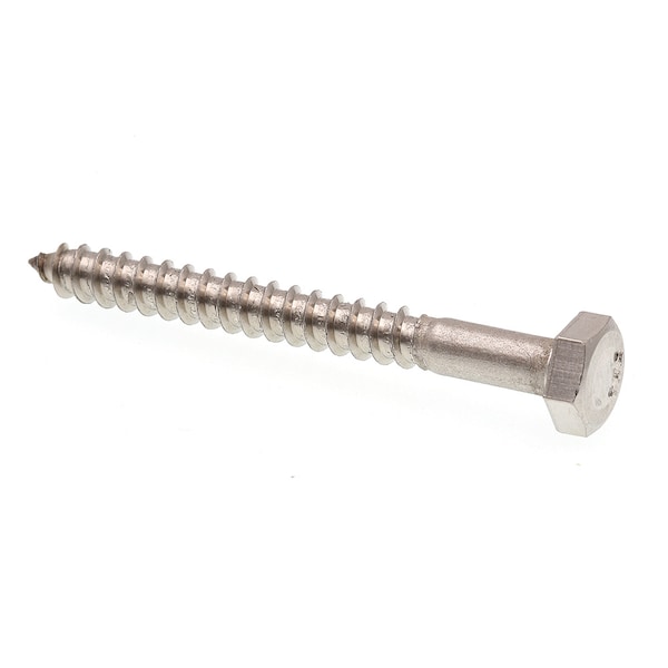 Prime-Line Hex Lag Screw 1/4in X 2-1/2in Grade 18-8 Stainless Steel 25PK 9055097 - main
